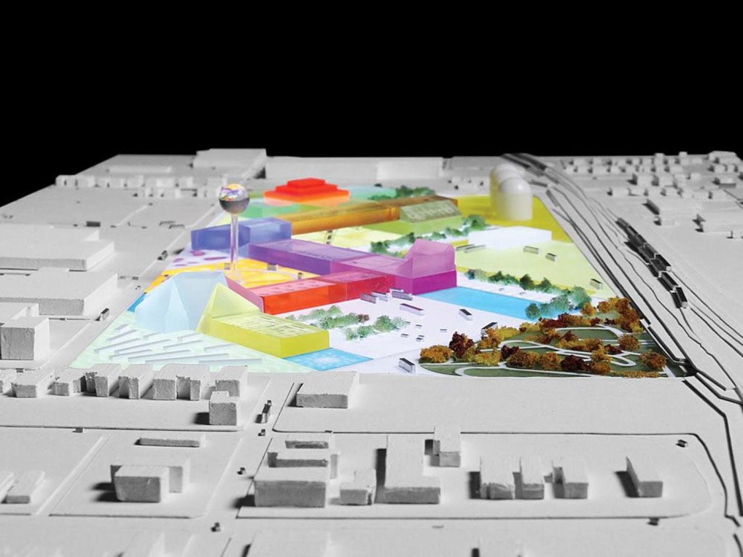 Model. Food Port in West Louisville by OMA. Image @ OMA - GBBN - Seed Capital.