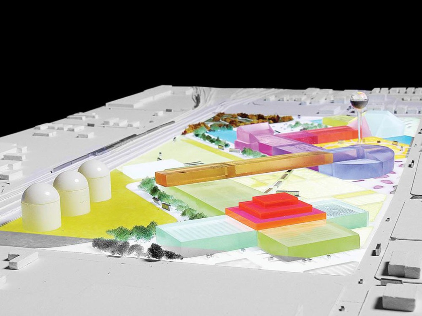 Model. Food Port in West Louisville by OMA. Image @ OMA - GBBN - Seed Capital.