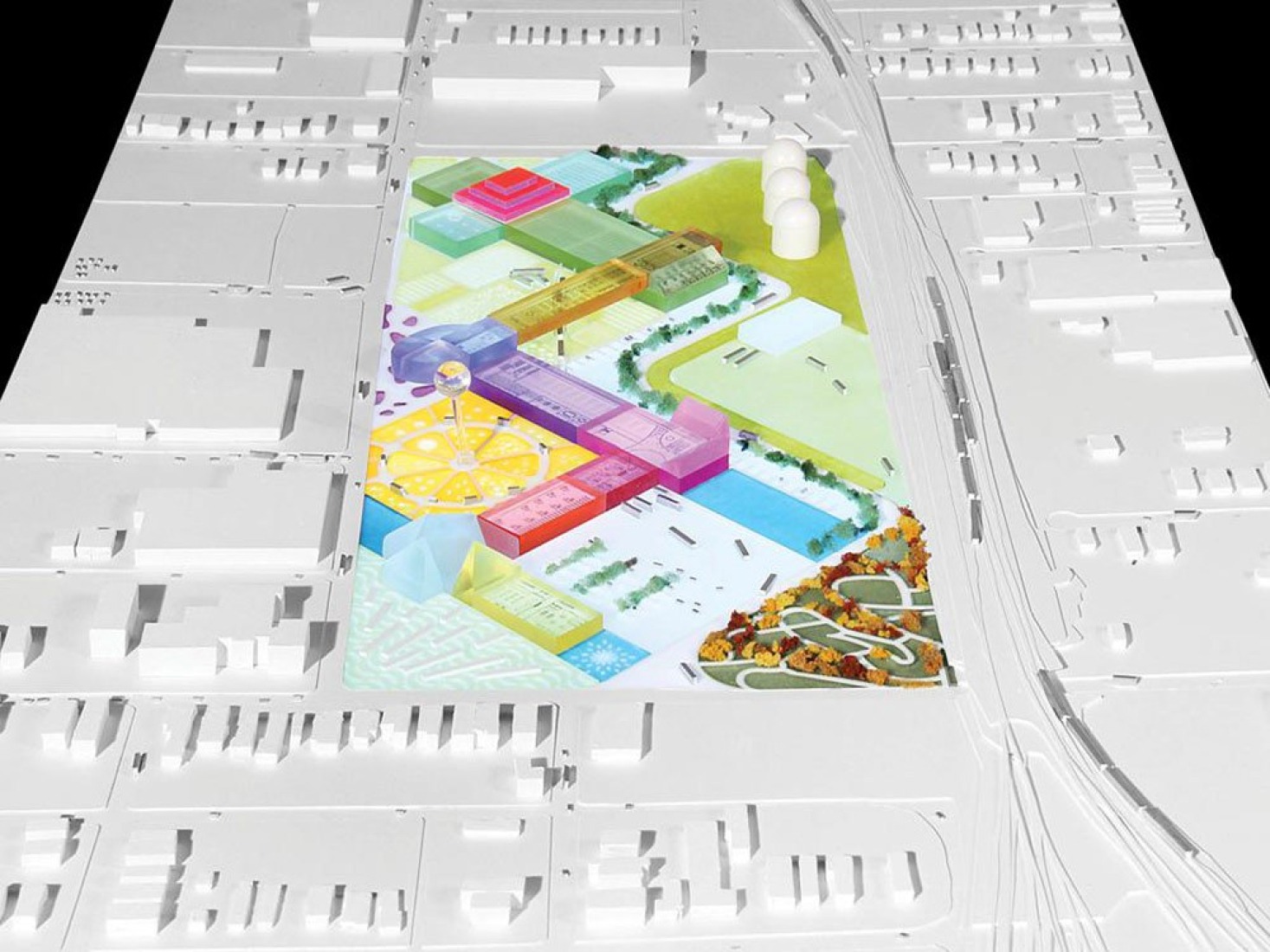 Model. Food Port in West Louisville by OMA. Image @ OMA - GBBN - Seed Capital.