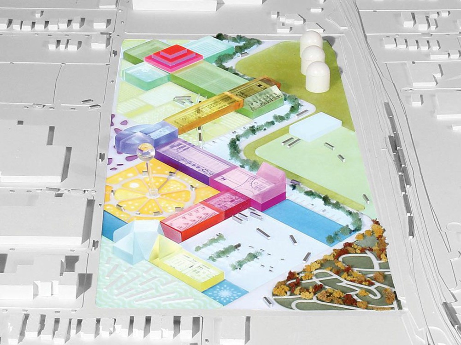 Model. Food Port in West Louisville by OMA. Image @ OMA - GBBN - Seed Capital.