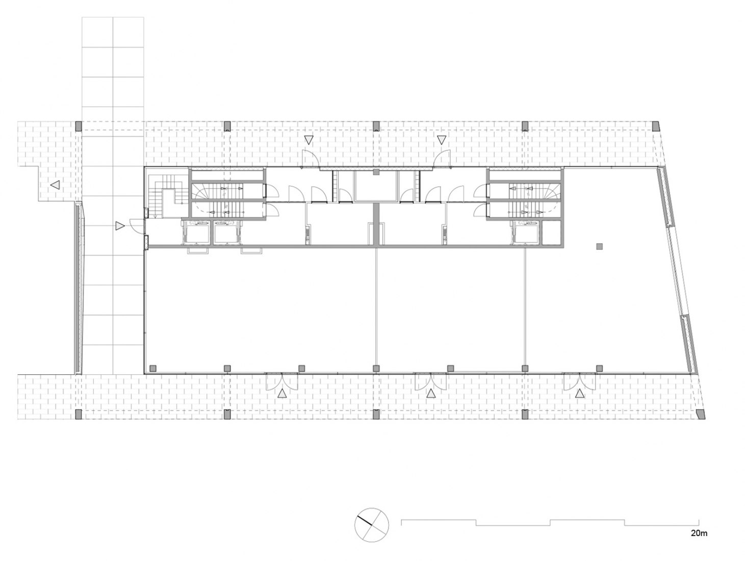 Planta de acceso. Apartamentos Winter Garden por Atelier Kempe Thill. 