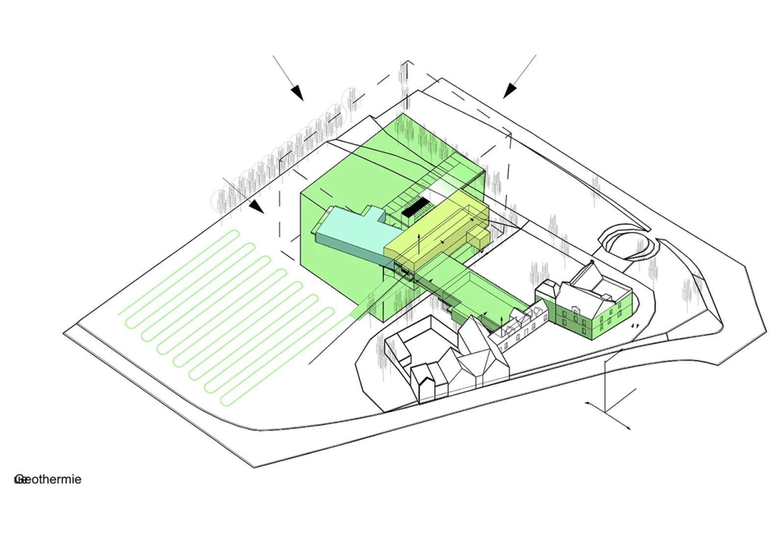 Diagram. Town Hall, 94 Montigny le Tilleul by V+. Diagram. Town Hall, 94 Montigny le Tilleul by V+.