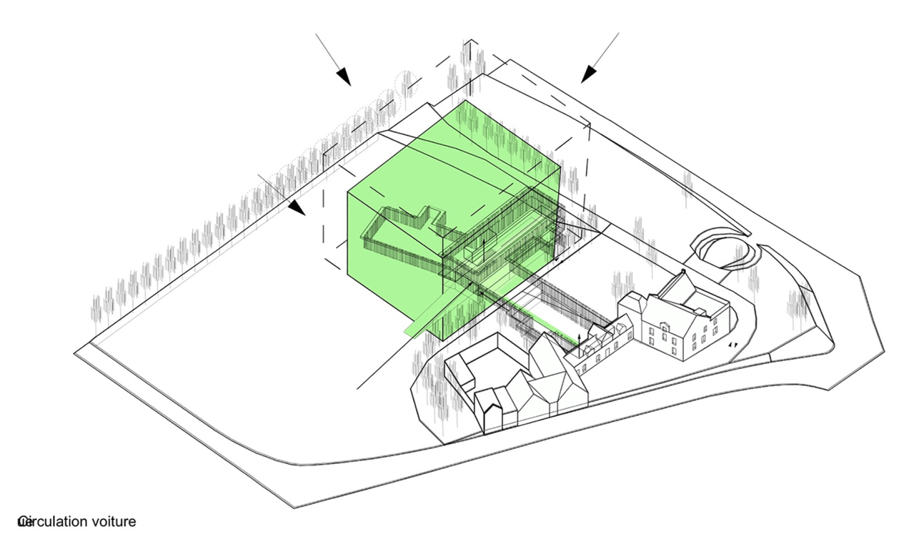 Diagram. Town Hall, 94 Montigny le Tilleul by V+.  Diagram. Town Hall, 94 Montigny le Tilleul by V+.