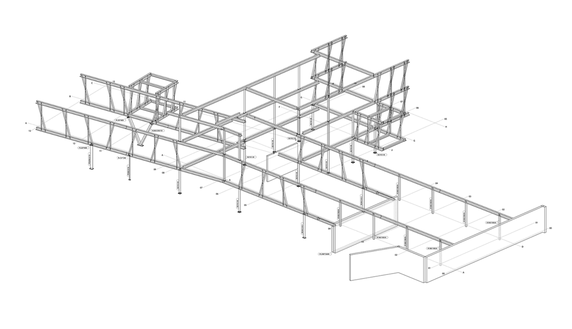 Structure. Town Hall, 94 Montigny le Tilleul by V+.  Structure. Town Hall, 94 Montigny le Tilleul by V+.