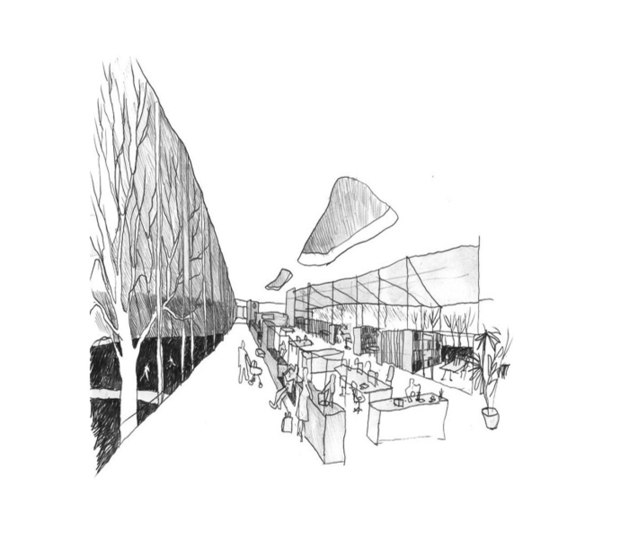 Sketch. Town Hall, 94 Montigny le Tilleul by V+. Sketch. Town Hall, 94 Montigny le Tilleul by V+.