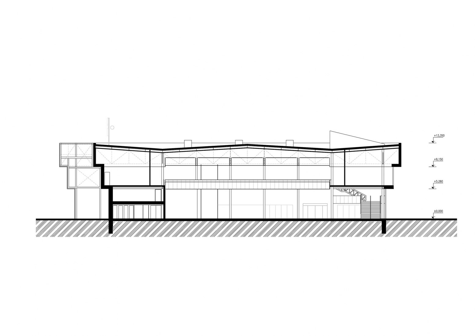 Section. Pavilion Z by A8000. 