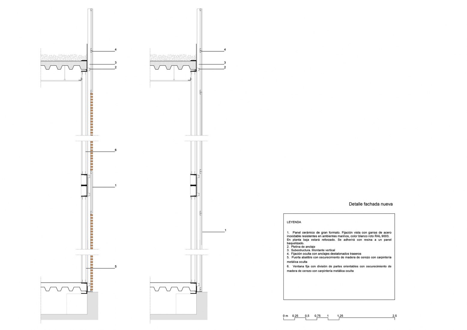 Detail of new facade. House-Workshop in Cabanyal by Estudio Alberto Burgos and Teresa Carrau Carbonell Detail of new facade. House-Workshop in Cabanyal by Estudio Alberto Burgos and Teresa Carrau Carbonell