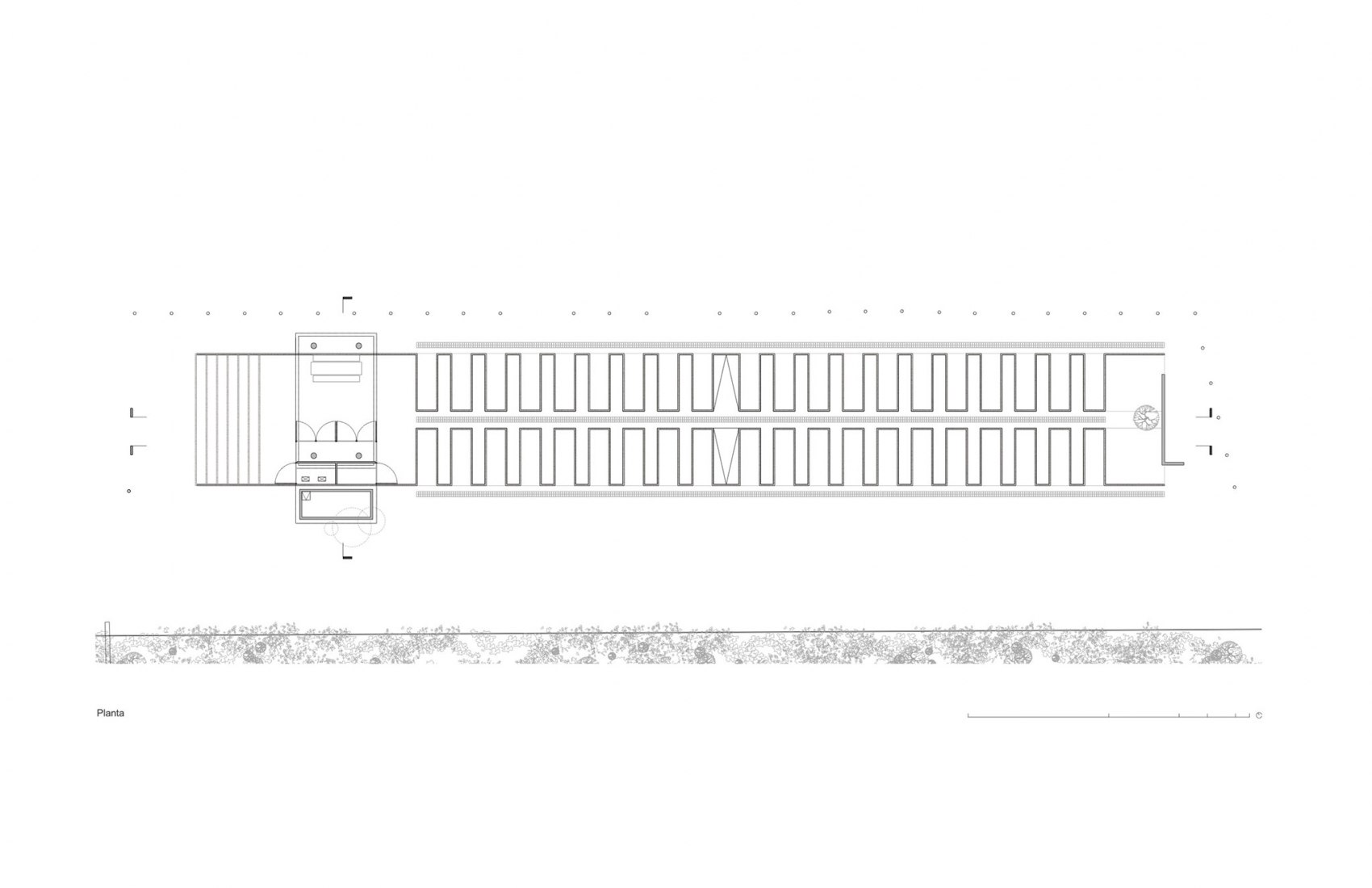 Ground floor plan. Guayacán nursery garden by Ambrosi Etchegaray.  Ground floor plan. Guayacán nursery garden by Ambrosi Etchegaray.