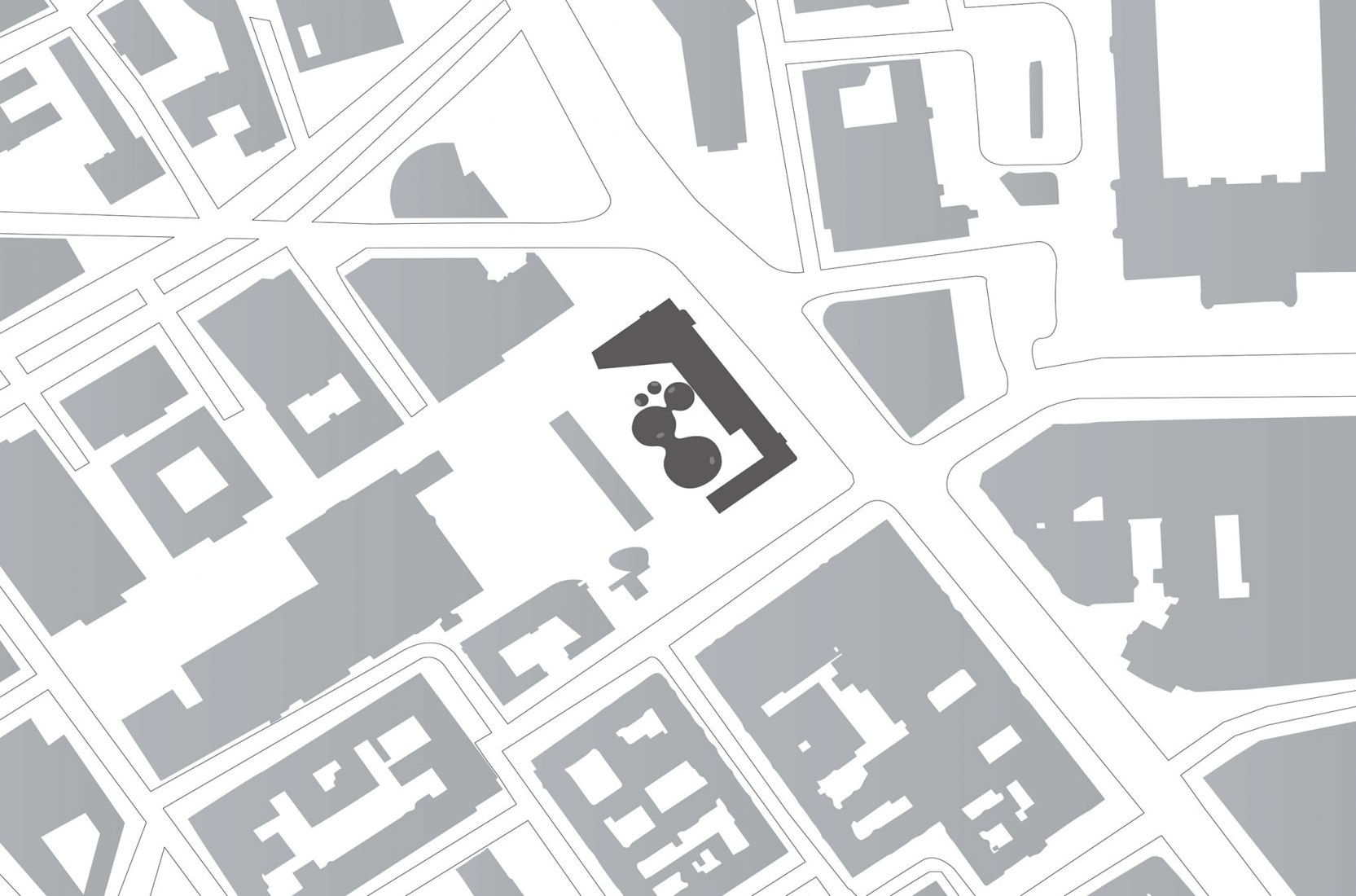 Site plan. Amos Rex by JKMM Architects.