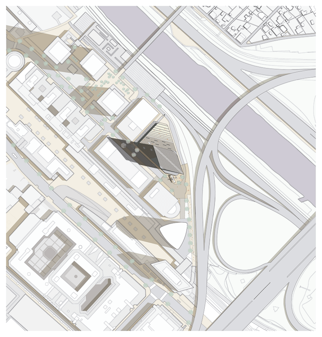 Site plan. Austro Control Headquarters Tower Vienna by AZPML.