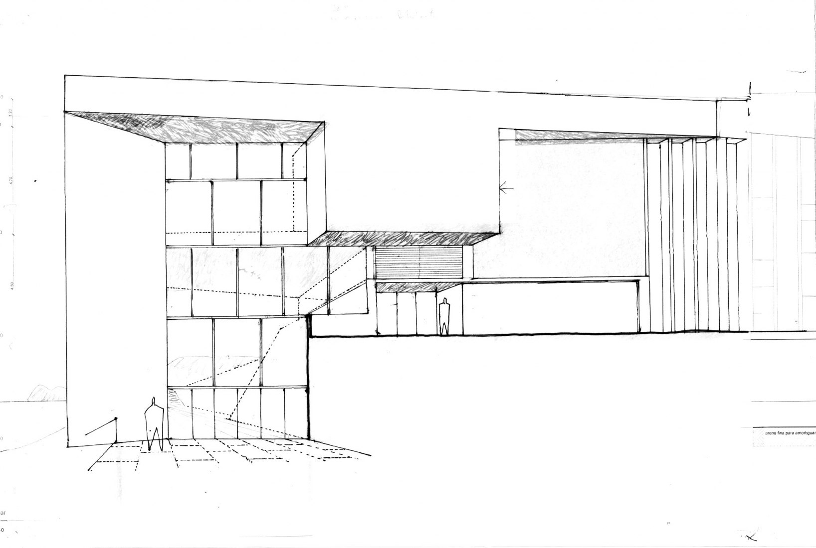 Sketch. The place of remembrance by Barclay & Crousse Architects. Image courtesy of Barclay & Crousse Architects