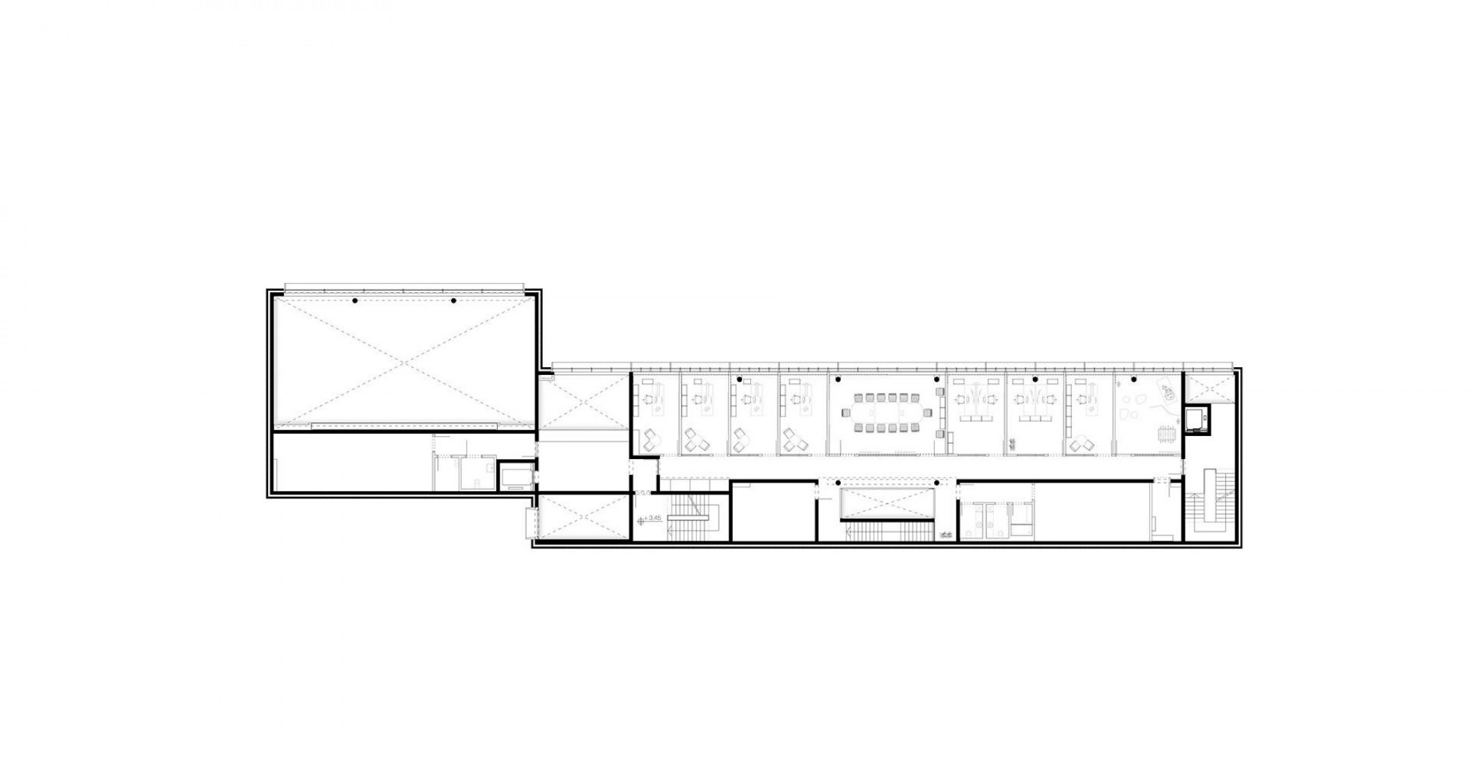 Primera planta. Nueva sede de la Asociación del Textil Alemán del Noroeste por Behet Bondzio Lin Architekten Primera planta. Nueva sede de la Asociación del Textil Alemán del Noroeste por Behet Bondzio Lin Architekten