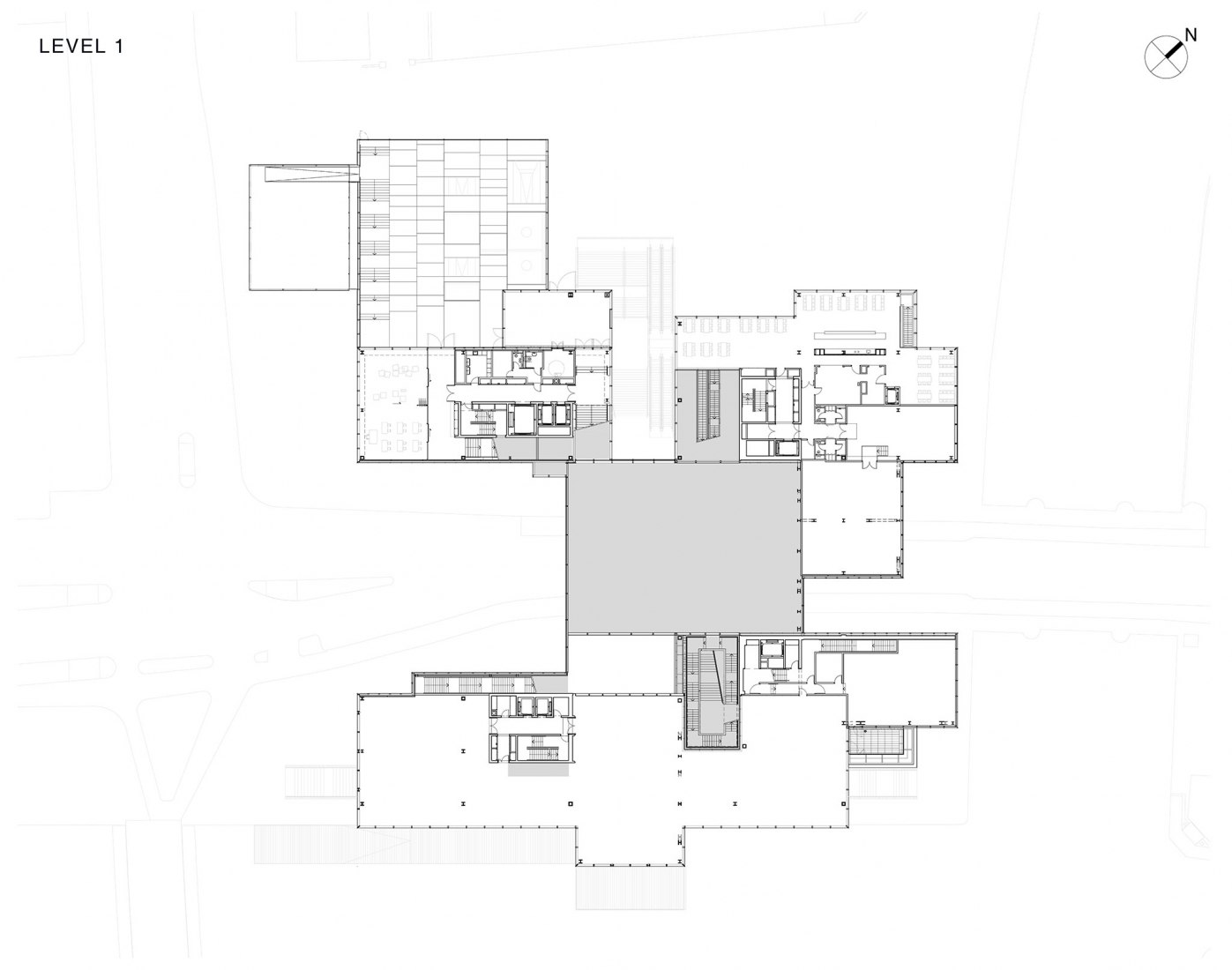 First floor plan. BLOX / DAC by OMA. Image courtesy of OMA