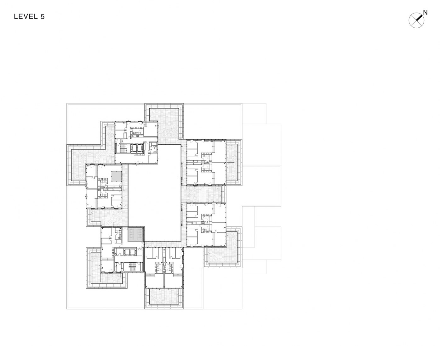 Fifth floor plan. BLOX / DAC by OMA. Image courtesy of OMA