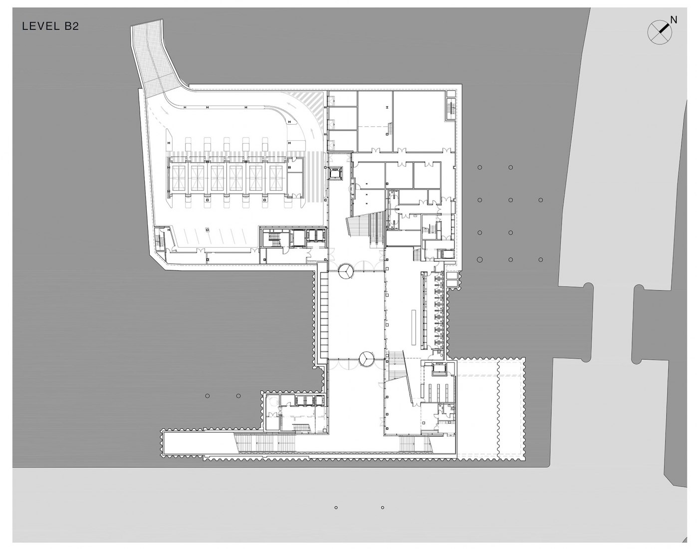 Basement -2 floor plan. BLOX / DAC by OMA. Image courtesy of OMA