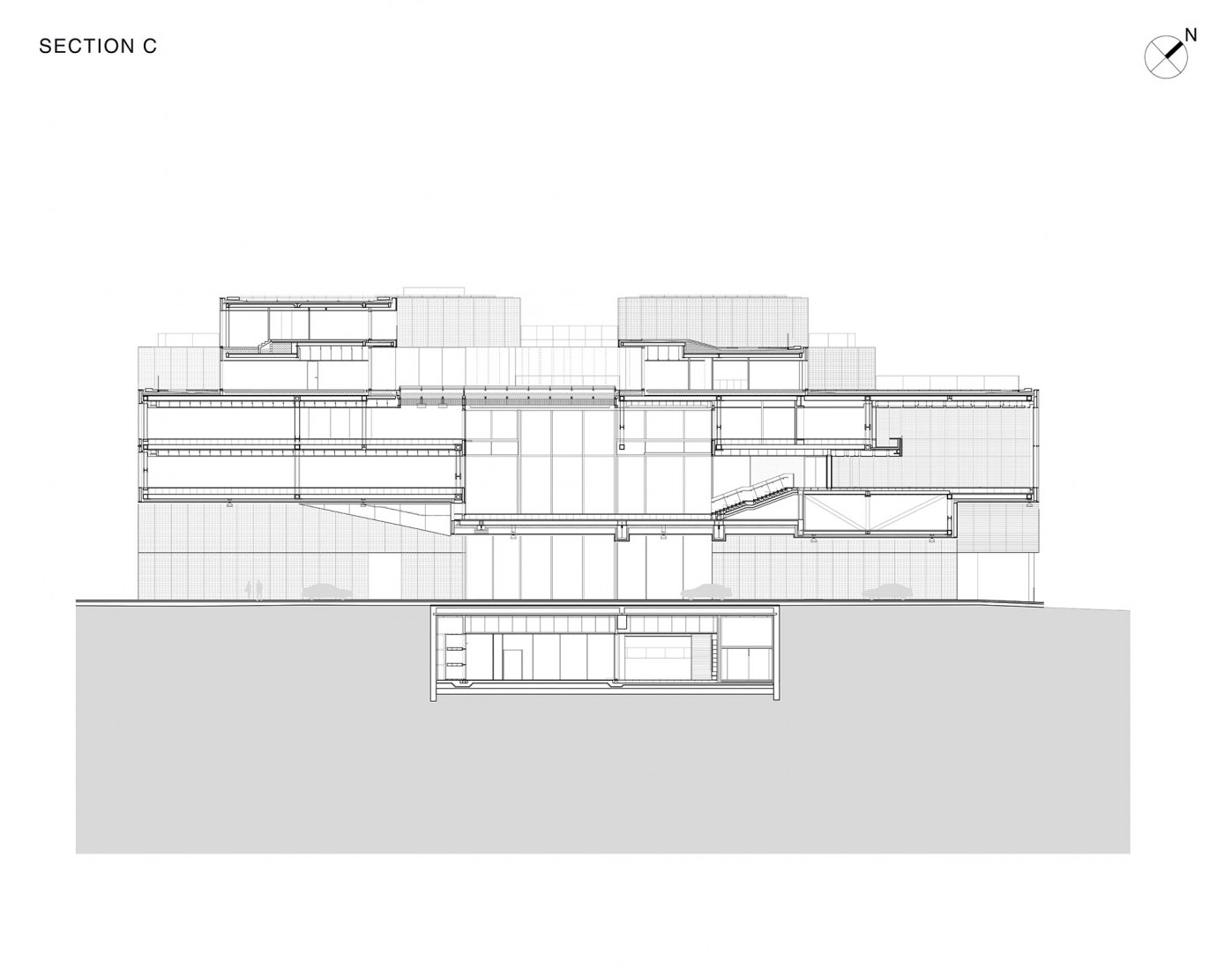 Section s-c. BLOX / DAC by OMA. Image courtesy of OMA