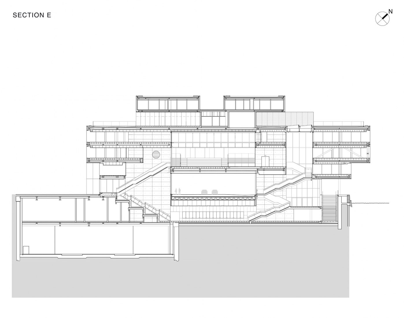 Section s-e. BLOX / DAC by OMA. Image courtesy of OMA