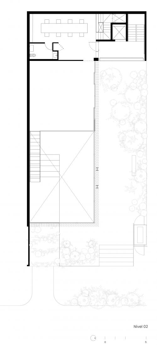 First floor plan. El Jardín Anatole by Dellekamp / Schleich.  First floor plan. El Jardín Anatole by Dellekamp / Schleich.