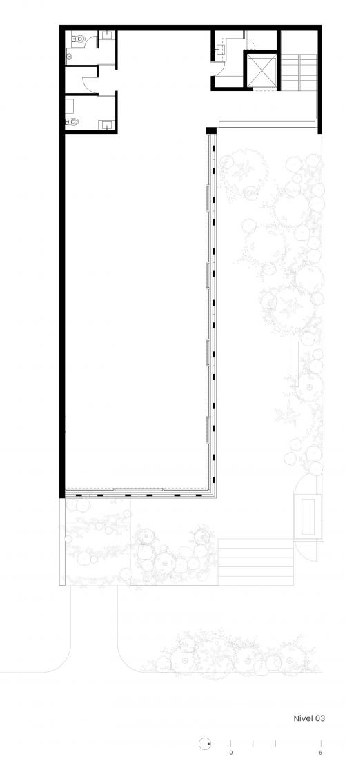Second floor plan. El Jardín Anatole by Dellekamp / Schleich.  Second floor plan. El Jardín Anatole by Dellekamp / Schleich.