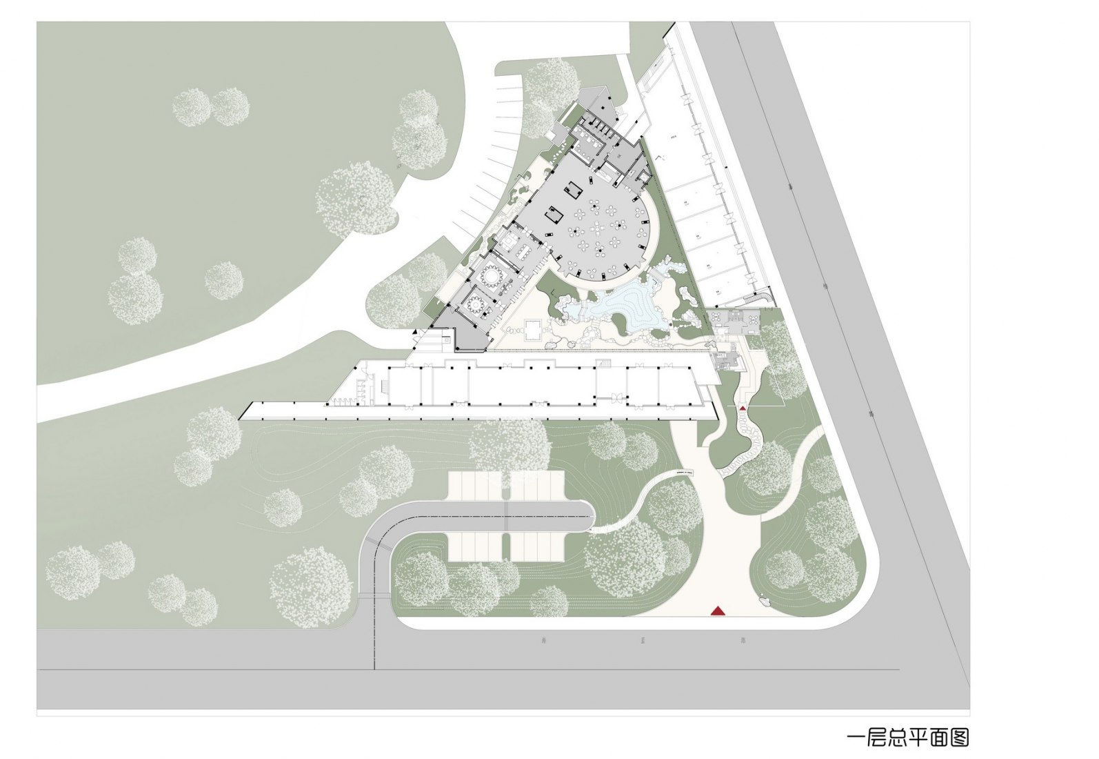 Plano de planta baja. Eight tenths Garden por Wutopia Lab. Plano de planta baja. Eight tenths Garden por Wutopia Lab.