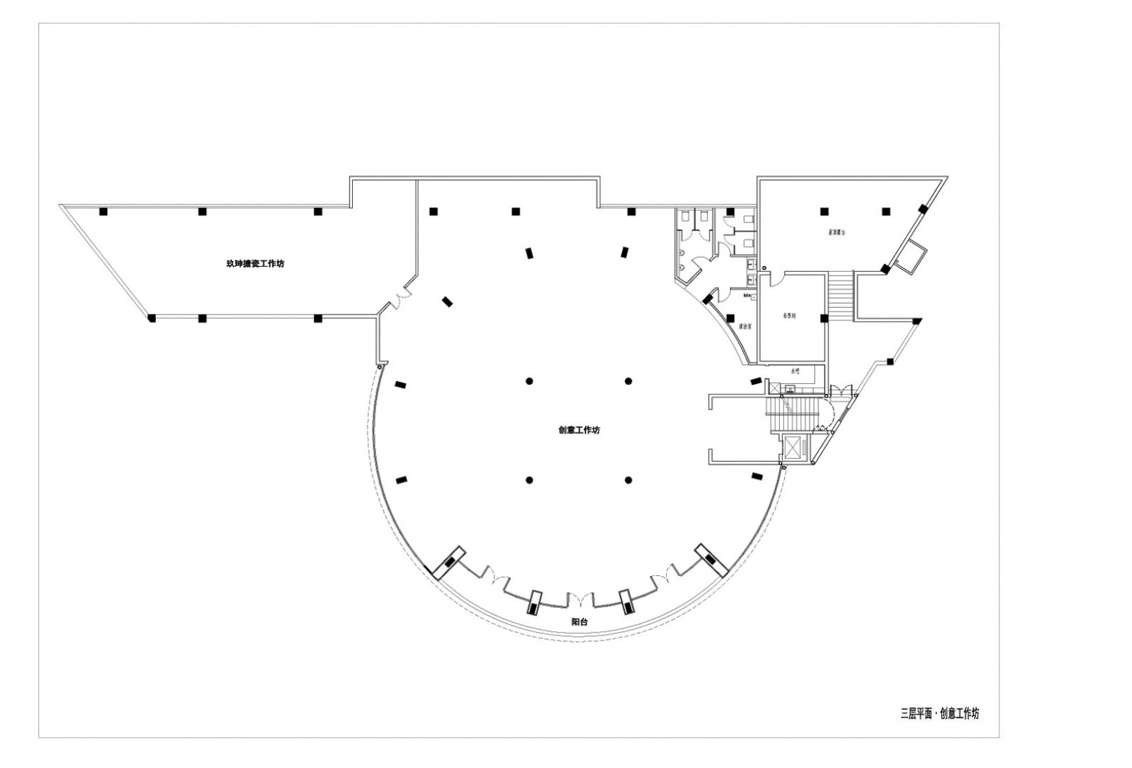 Plano de planta tercera. Eight tenths Garden por Wutopia Lab. Plano de planta tercera. Eight tenths Garden por Wutopia Lab.
