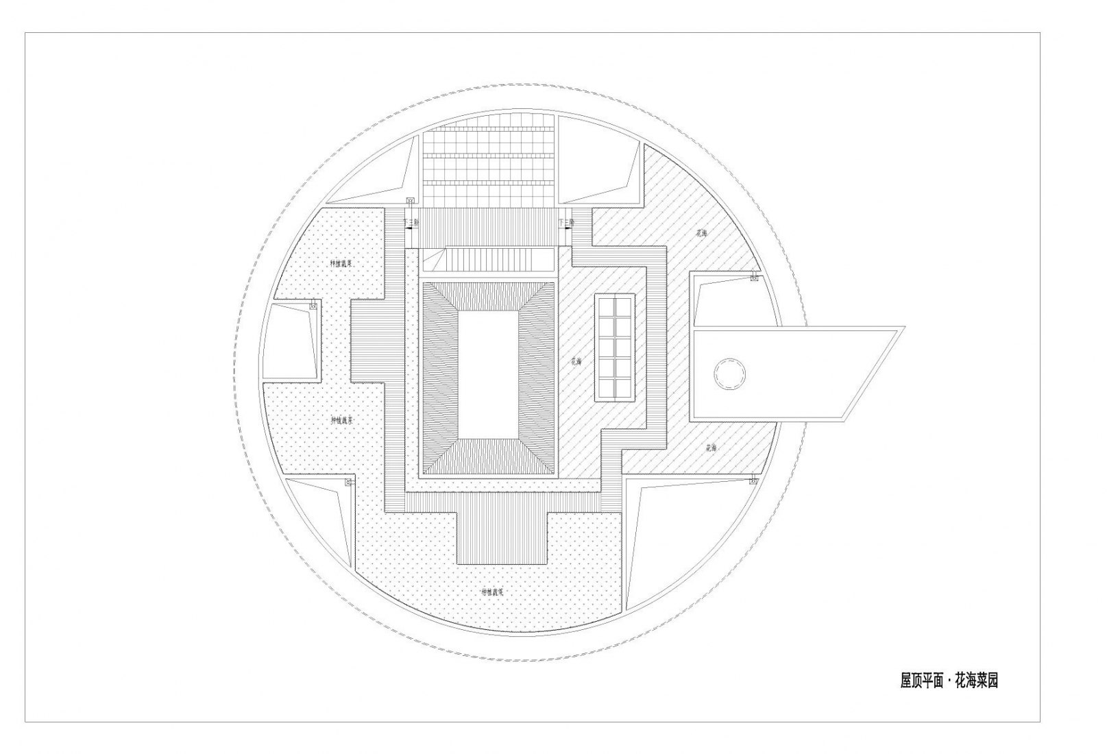 Plano de planta cubierta. Eight tenths Garden por Wutopia Lab. Plano de planta cubierta. Eight tenths Garden por Wutopia Lab.