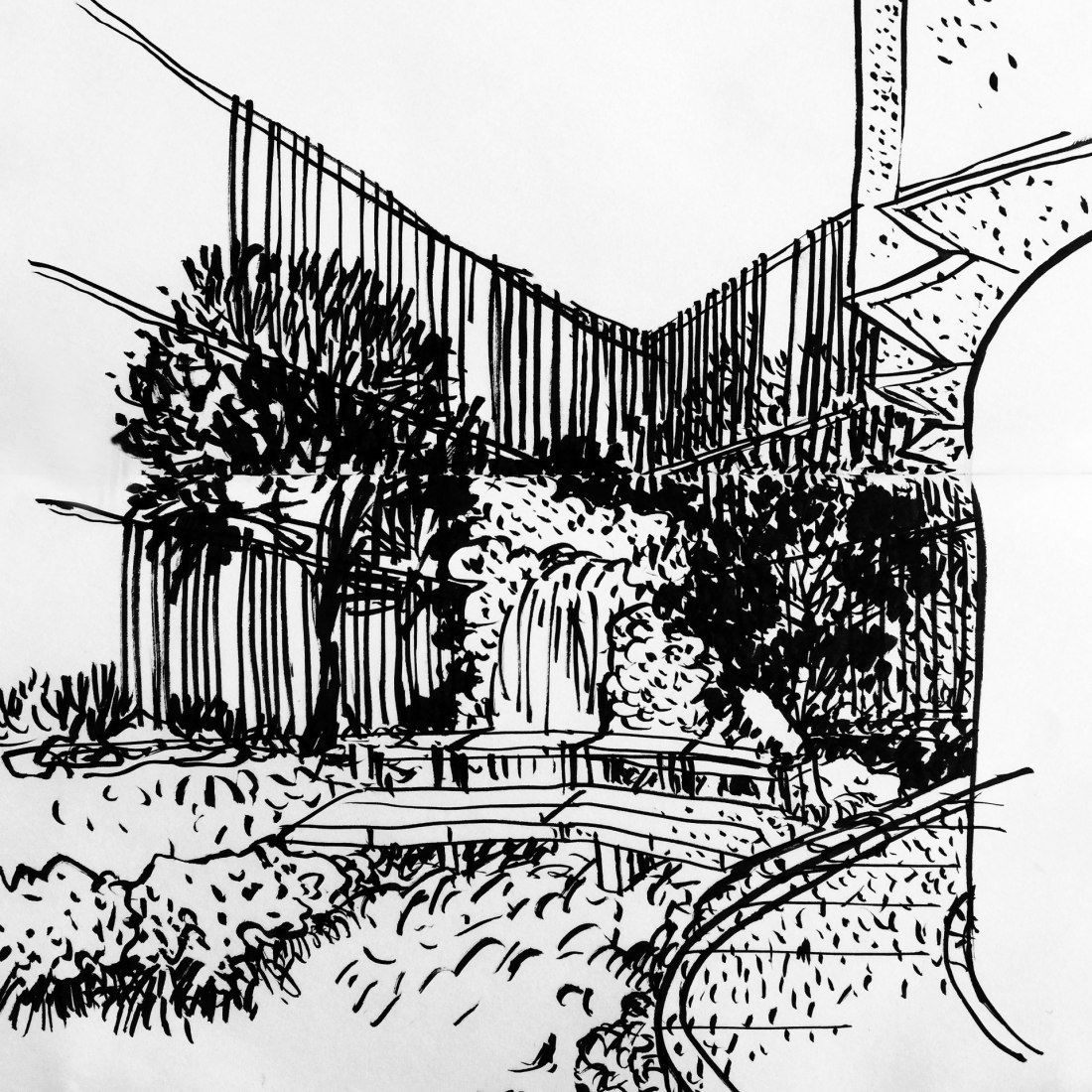 Plano de croquis. Eight tenths Garden por Wutopia Lab. Plano de croquis. Eight tenths Garden por Wutopia Lab.