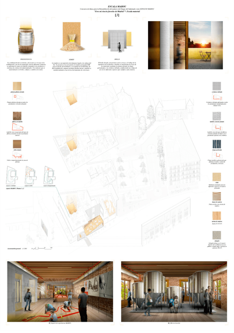 Third Prize. Escala Mahou. Authors: Begoña de Abajo Castrillo, Carlos García Fernández and Jesús Lazcano López.