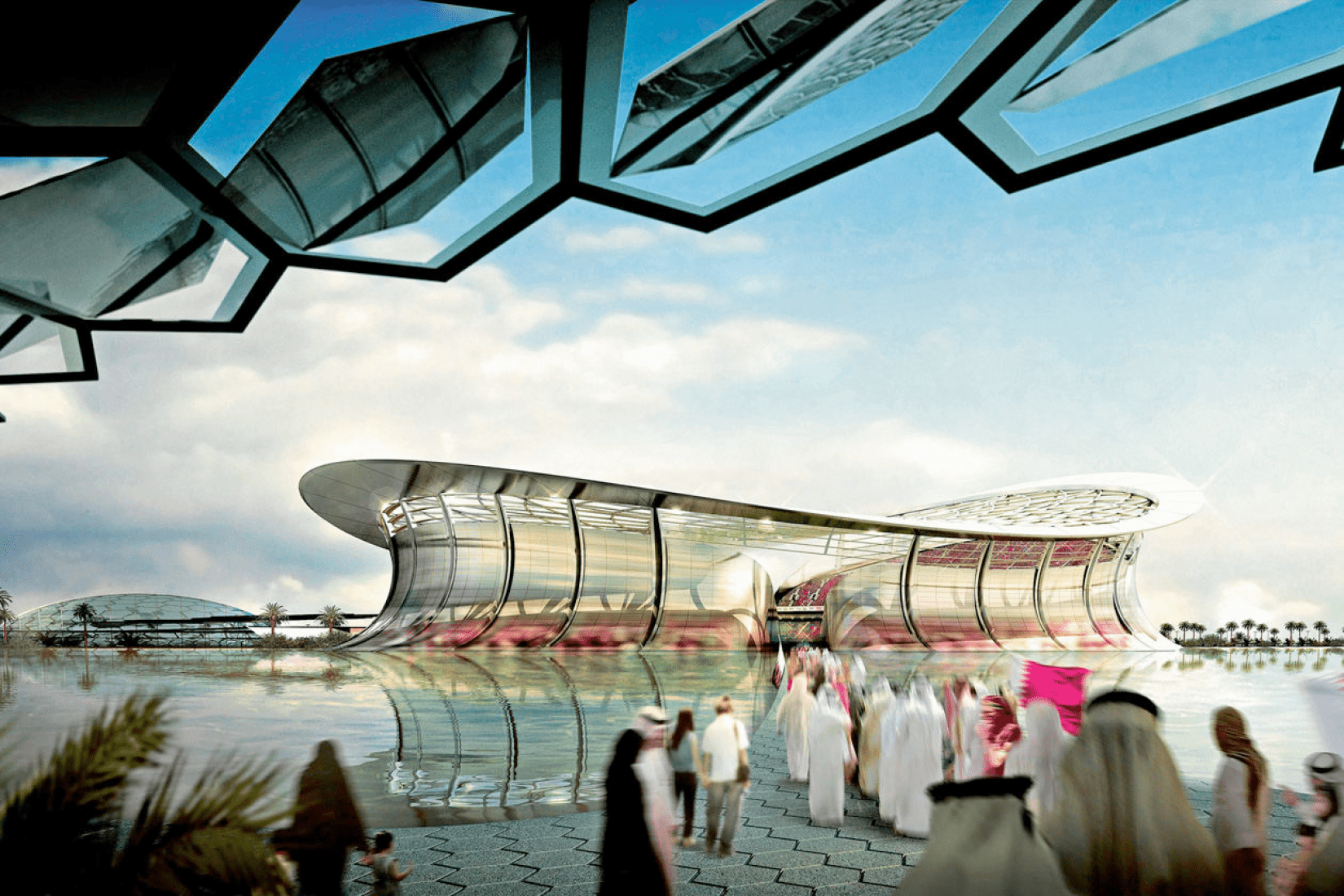 ¡La propuesta para un estadio de fútbol de clase mundial será construida en Lusail, Catar, a tiempo para la final de la emocionante Copa del Mundo 2022! Diseñado por los arquitectos Foster and Partners, el estadio tendrá una capacidad de 86.000 espectadores.