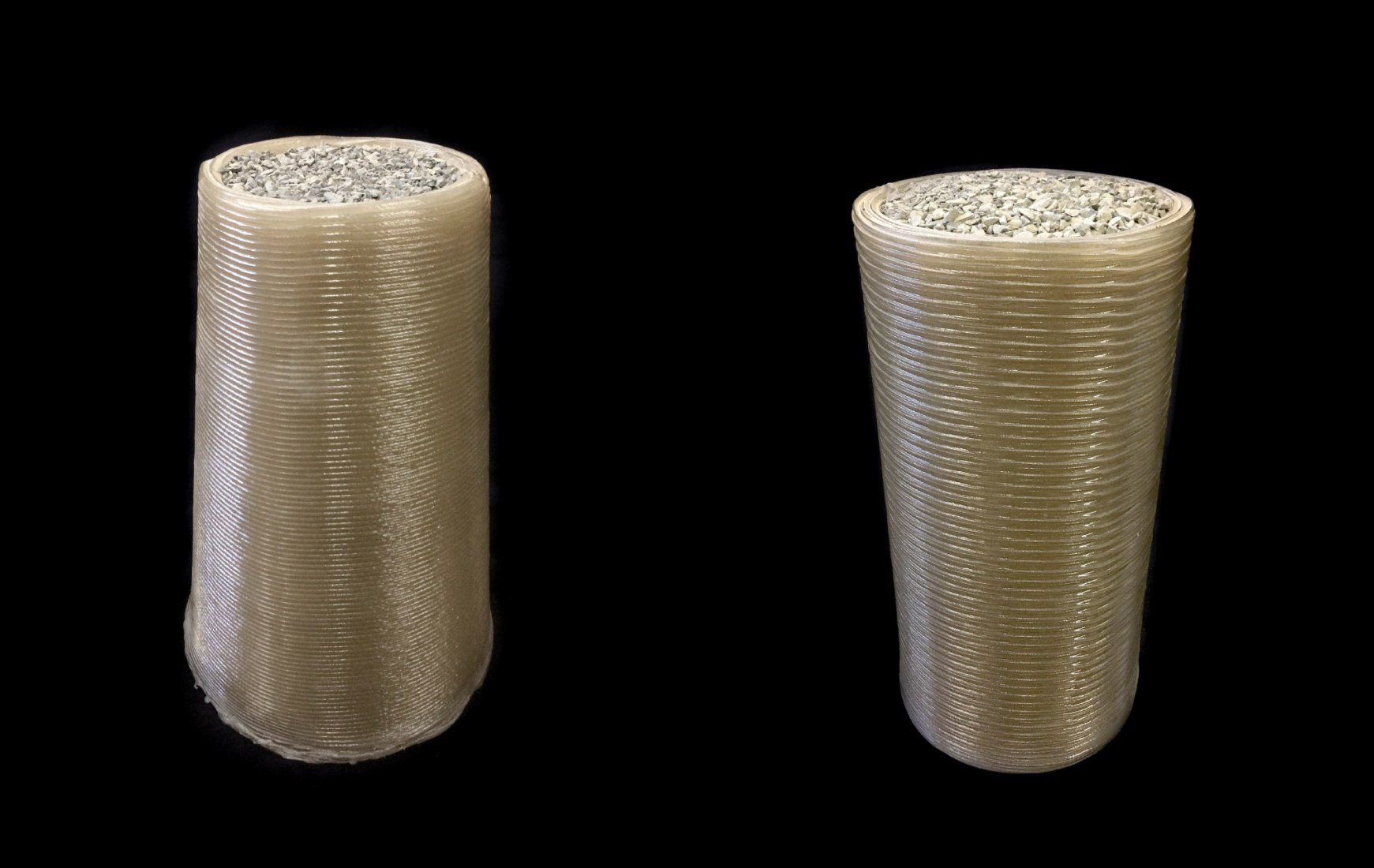 The cones were 3D-printed by the Foster + Partners | Branch Technology team for the Level 2, Phase 1 Compression Test Competition of NASA’s 3D-Printed Habitat Competition. Foster + Partners scored the most points for this stage. Image courtesy of Foster + Stearns | Branch Technology The cones were 3D-printed by the Foster + Partners | Branch Technology team for the Level 2, Phase 1 Compression Test Competition of NASA’s 3D-Printed Habitat Competition. Foster + Partners scored the most points for this stage. Image courtesy of Foster + Stearns | Branch Technology