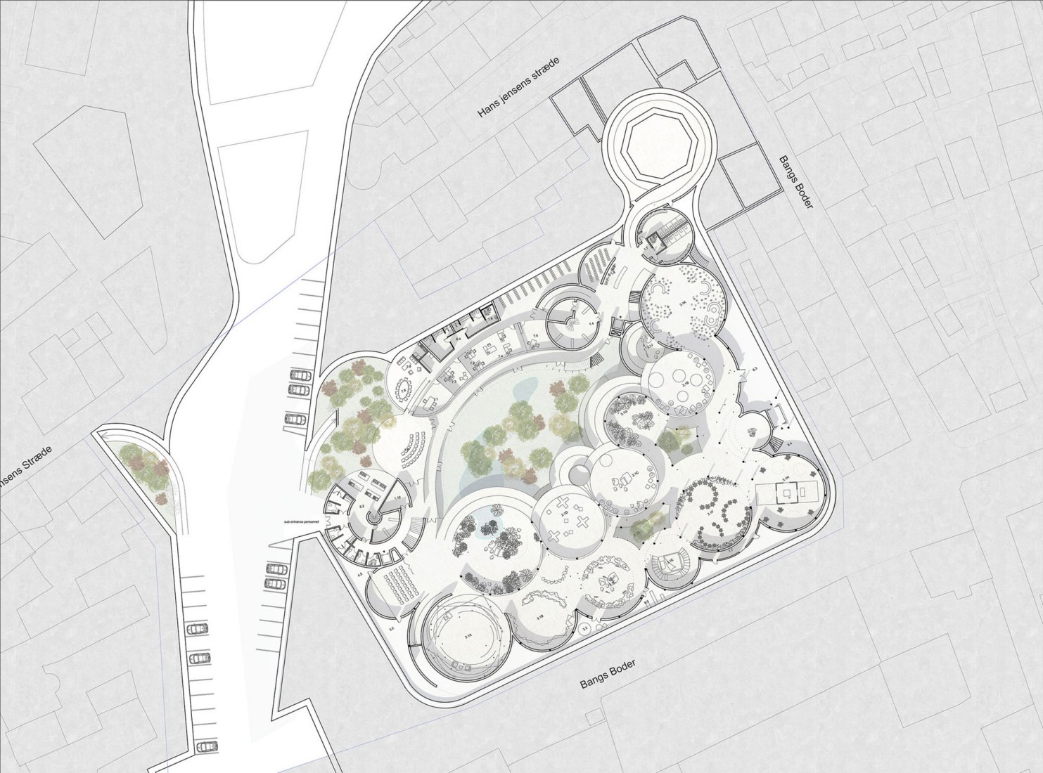Basement floor plan by Cornelius Vöge and MASU. H.C. Andersen’s House by Kengo Kuma. Basement floor plan by Cornelius Vöge and MASU. H.C. Andersen’s House by Kengo Kuma.