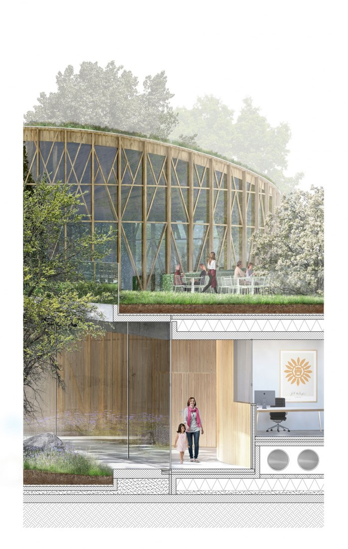 Section, Cornelius Vöge and MASU. H.C. Andersen’s House by Kengo Kuma. Section, Cornelius Vöge and MASU. H.C. Andersen’s House by Kengo Kuma.