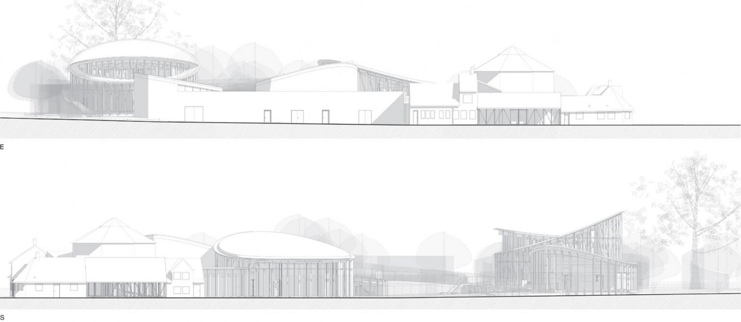 Elevation, Cornelius Vöge and MASU. H.C. Andersen’s House by Kengo Kuma. Elevation, Cornelius Vöge and MASU. H.C. Andersen’s House by Kengo Kuma.