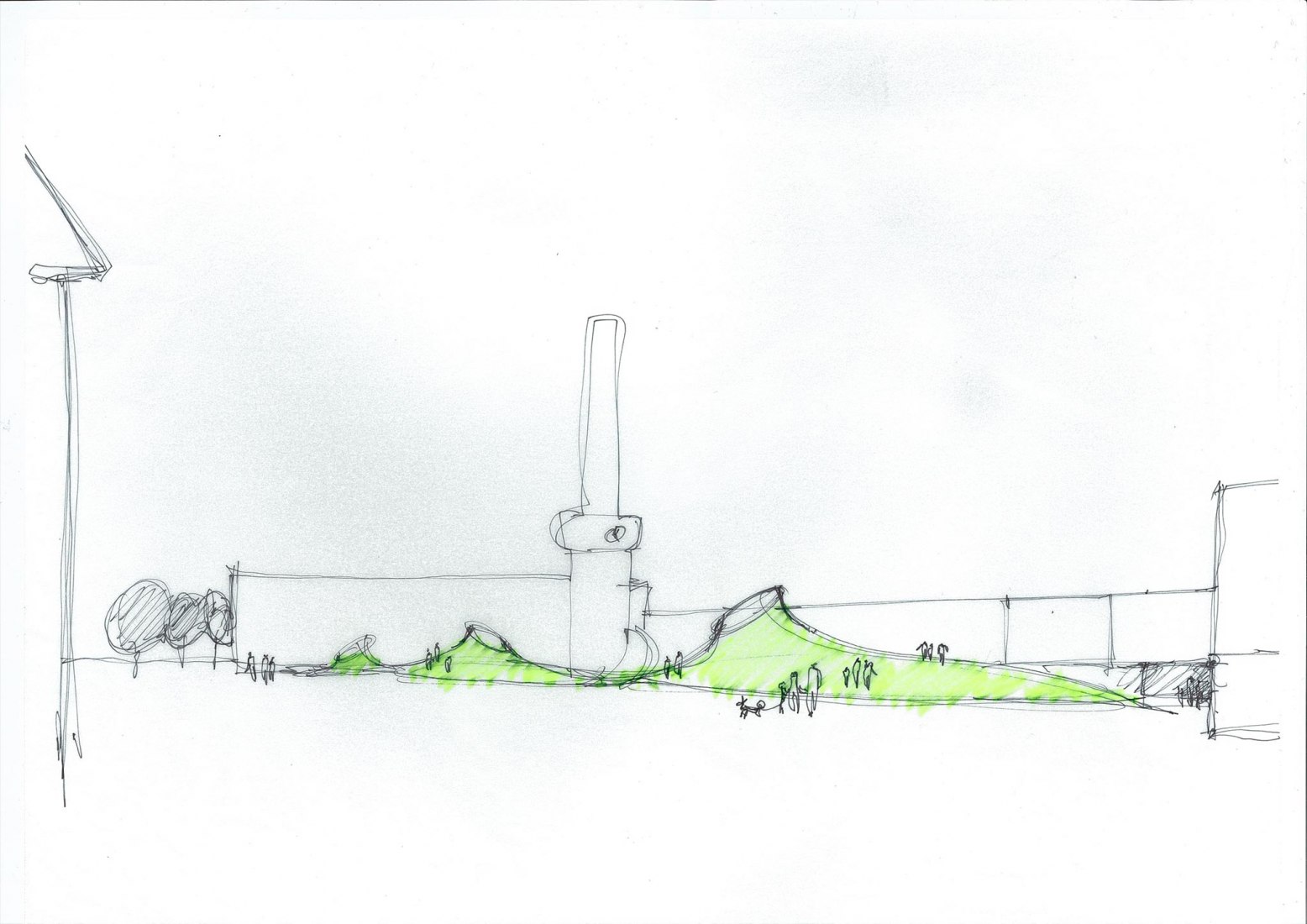 Sketch. Amos Rex by JKMM Architects.