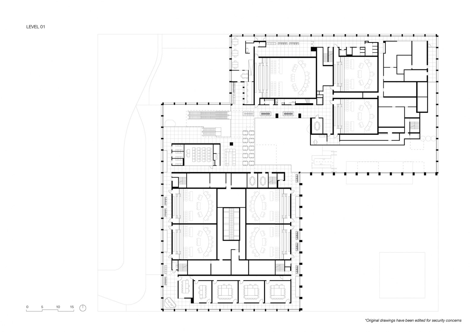 Floor plan 1st. Courthouse Amsterdam by KAAN Architecten Floor plan 1st. Courthouse Amsterdam by KAAN Architecten