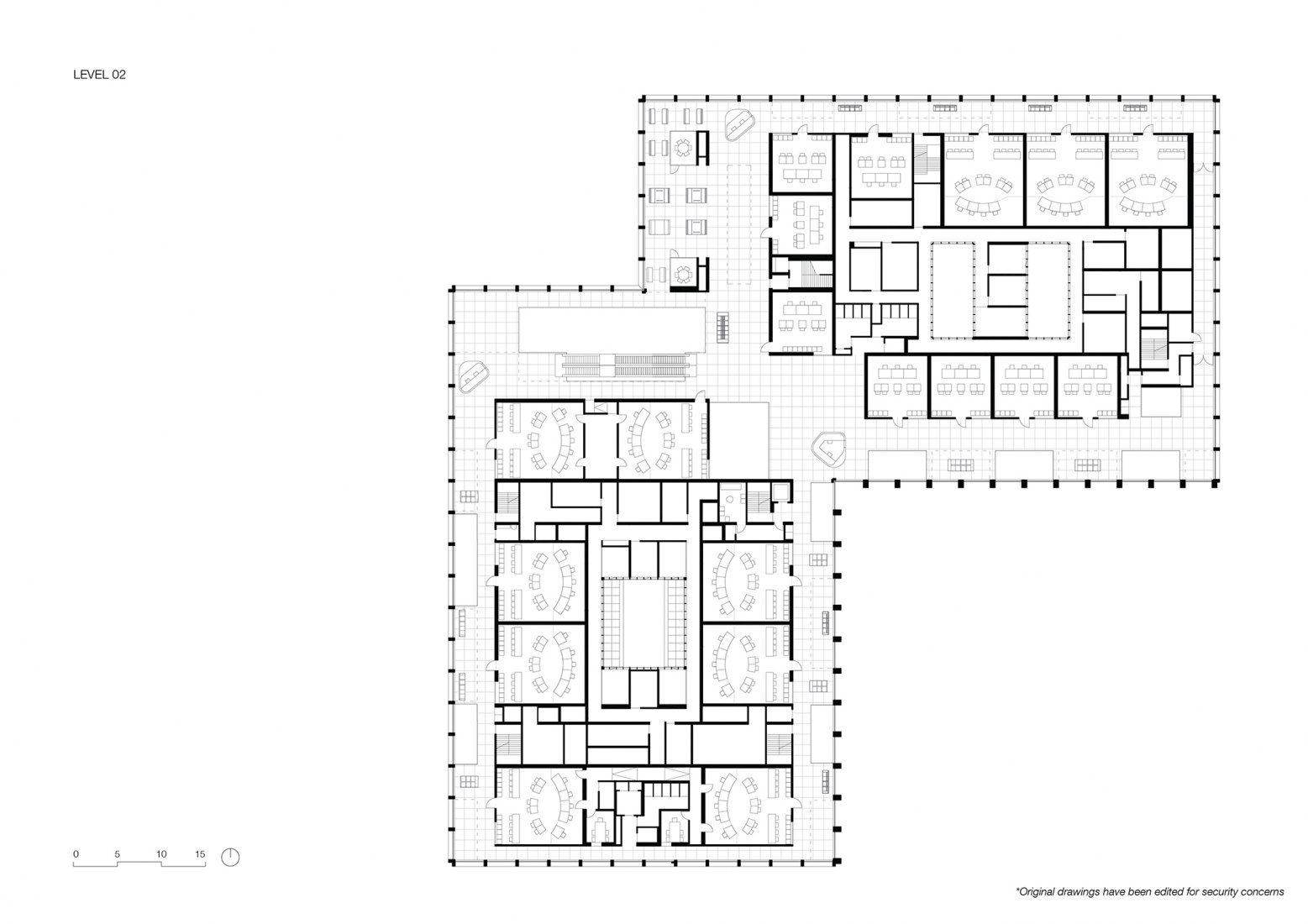 Floor plan 2nd. Courthouse Amsterdam by KAAN Architecten Floor plan 2nd. Courthouse Amsterdam by KAAN Architecten