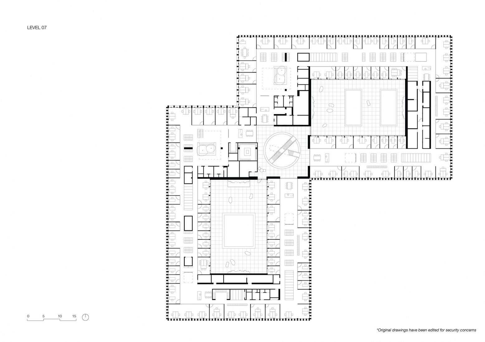 Floor plan 7th. Courthouse Amsterdam by KAAN Architecten Floor plan 7th. Courthouse Amsterdam by KAAN Architecten