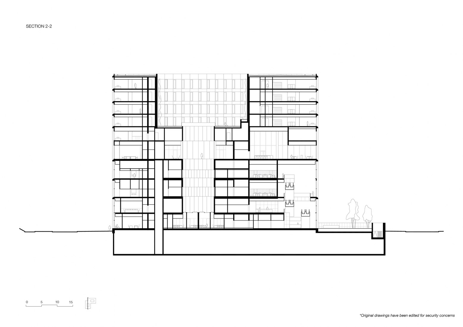 Section 2. Courthouse Amsterdam by KAAN Architecten Section 2. Courthouse Amsterdam by KAAN Architecten