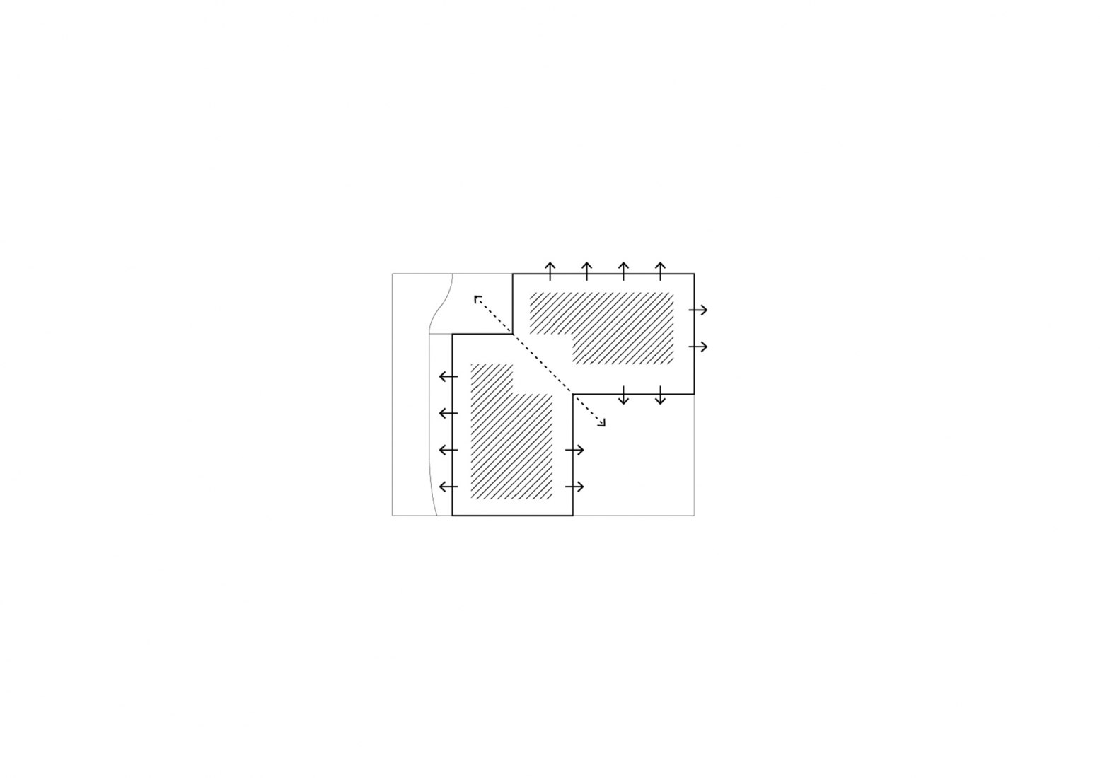 Visibility diagram. Courthouse Amsterdam by KAAN Architecten Visibility diagram. Courthouse Amsterdam by KAAN Architecten