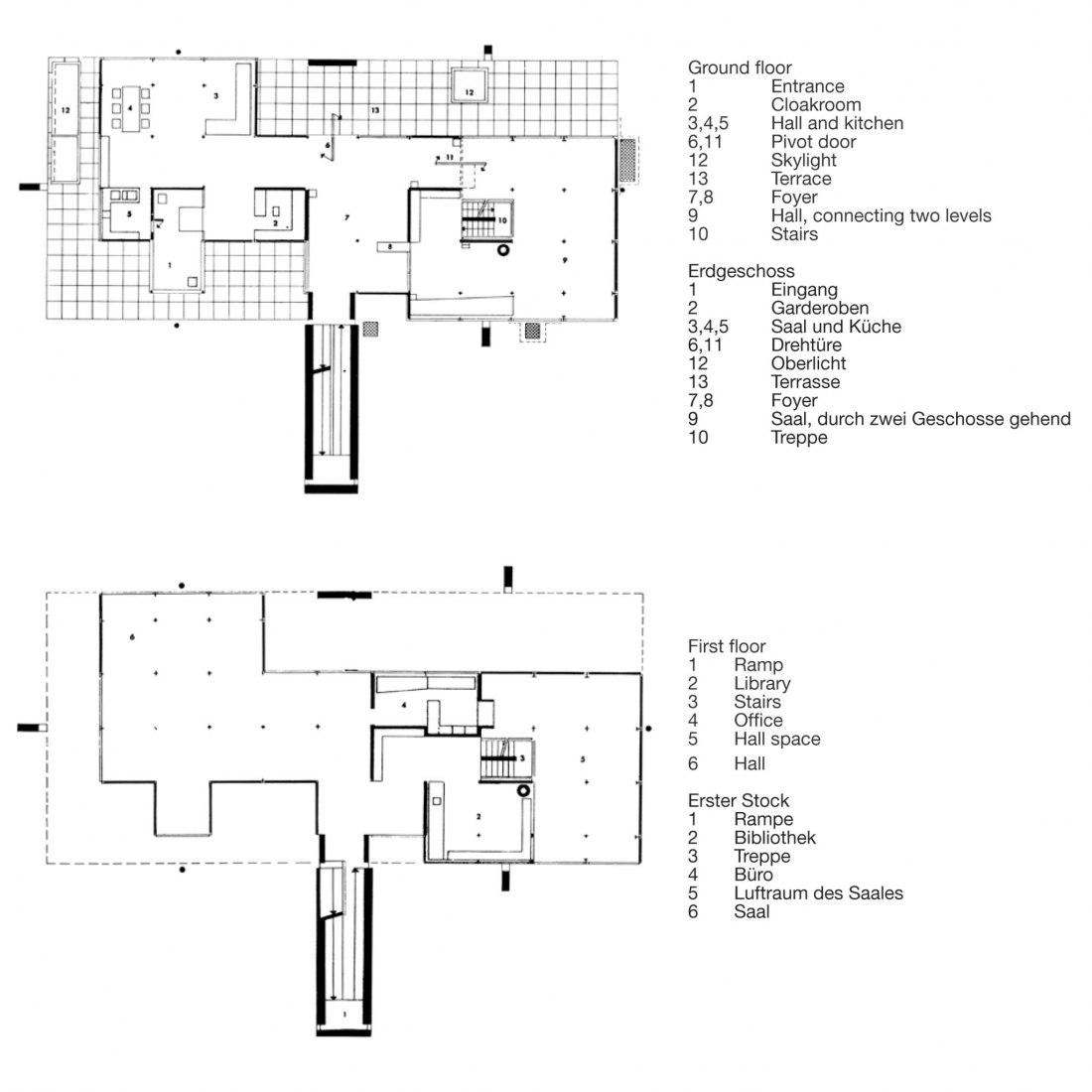 Planta baja y primera. Maison d'Homme por Le Corbusier Planta baja y primera. Maison d'Homme por Le Corbusier