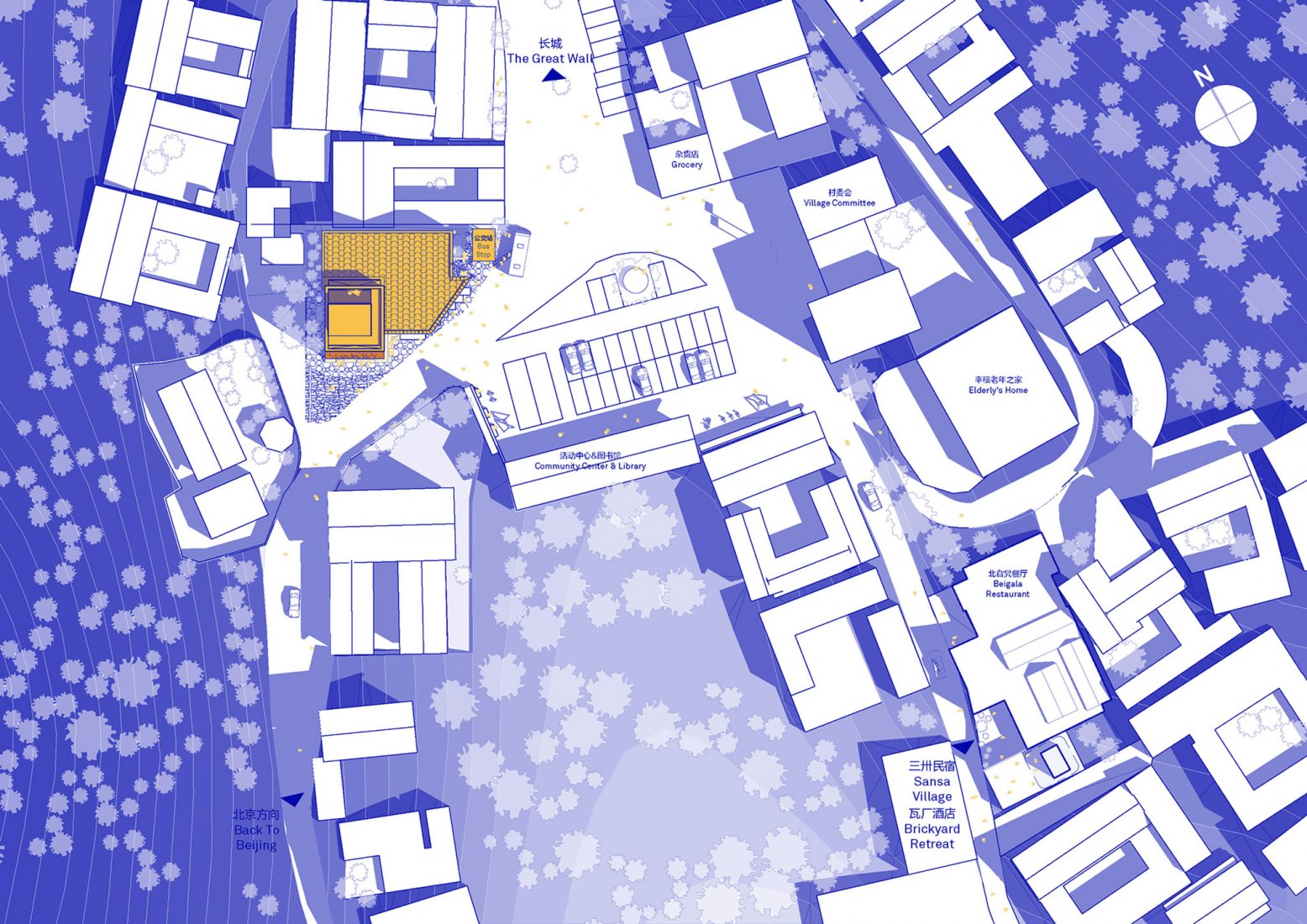 Plano de situación. Reinventando el concepto de aldea rural. WAAAM por llLab. Plano de situación. Reinventando el concepto de aldea rural. WAAAM por llLab.