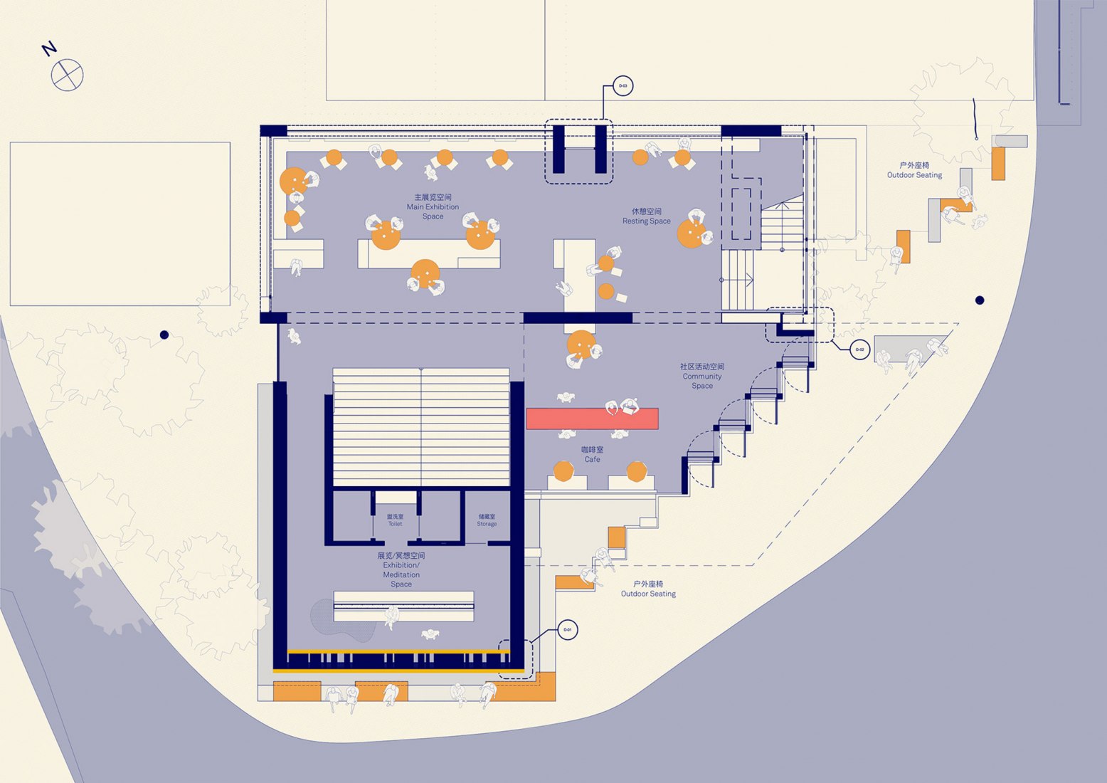 Planta baja. Reinventando el concepto de aldea rural. WAAAM por llLab. Planta baja. Reinventando el concepto de aldea rural. WAAAM por llLab.