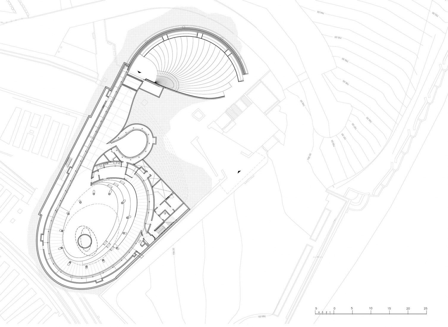 Lower floor plan. The Mount Herzl Memorial Hall by Kimmel Eshkolot Architects. Lower floor plan. The Mount Herzl Memorial Hall by Kimmel Eshkolot Architects.