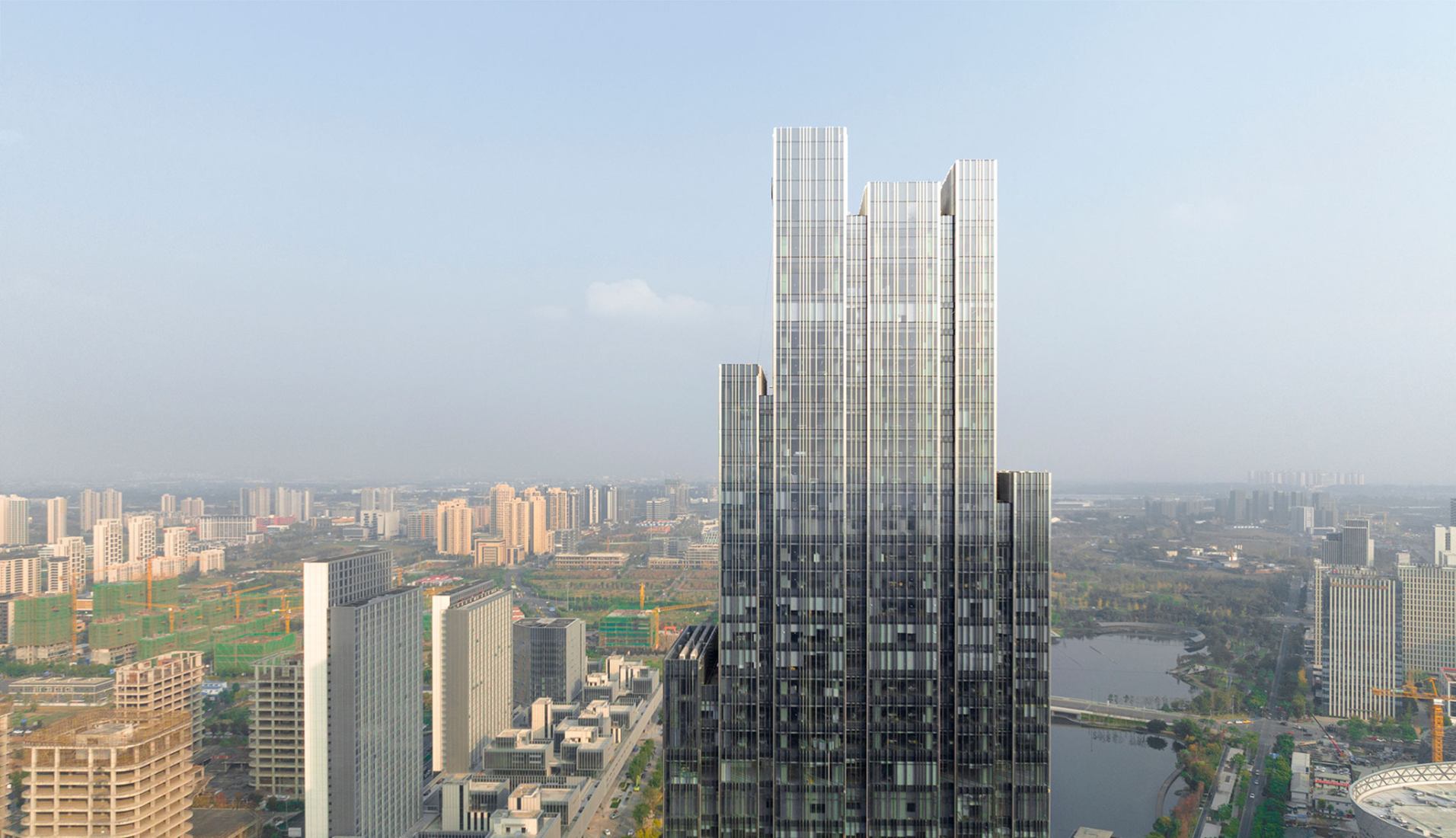 Oppo Technology & Research Centre Tower by Gianni Botsford Architects. Photograph by Xiao Shihao. Oppo Technology & Research Centre Tower by Gianni Botsford Architects. Photograph by Xiao Shihao.