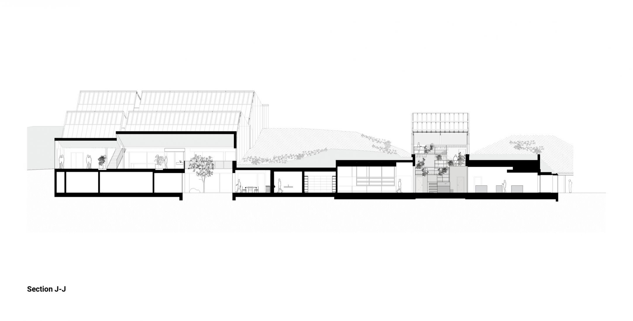 Sección. Restaurante Steirereck en el Pogusch por PPAG architects. Sección. Restaurante Steirereck en el Pogusch por PPAG architects.