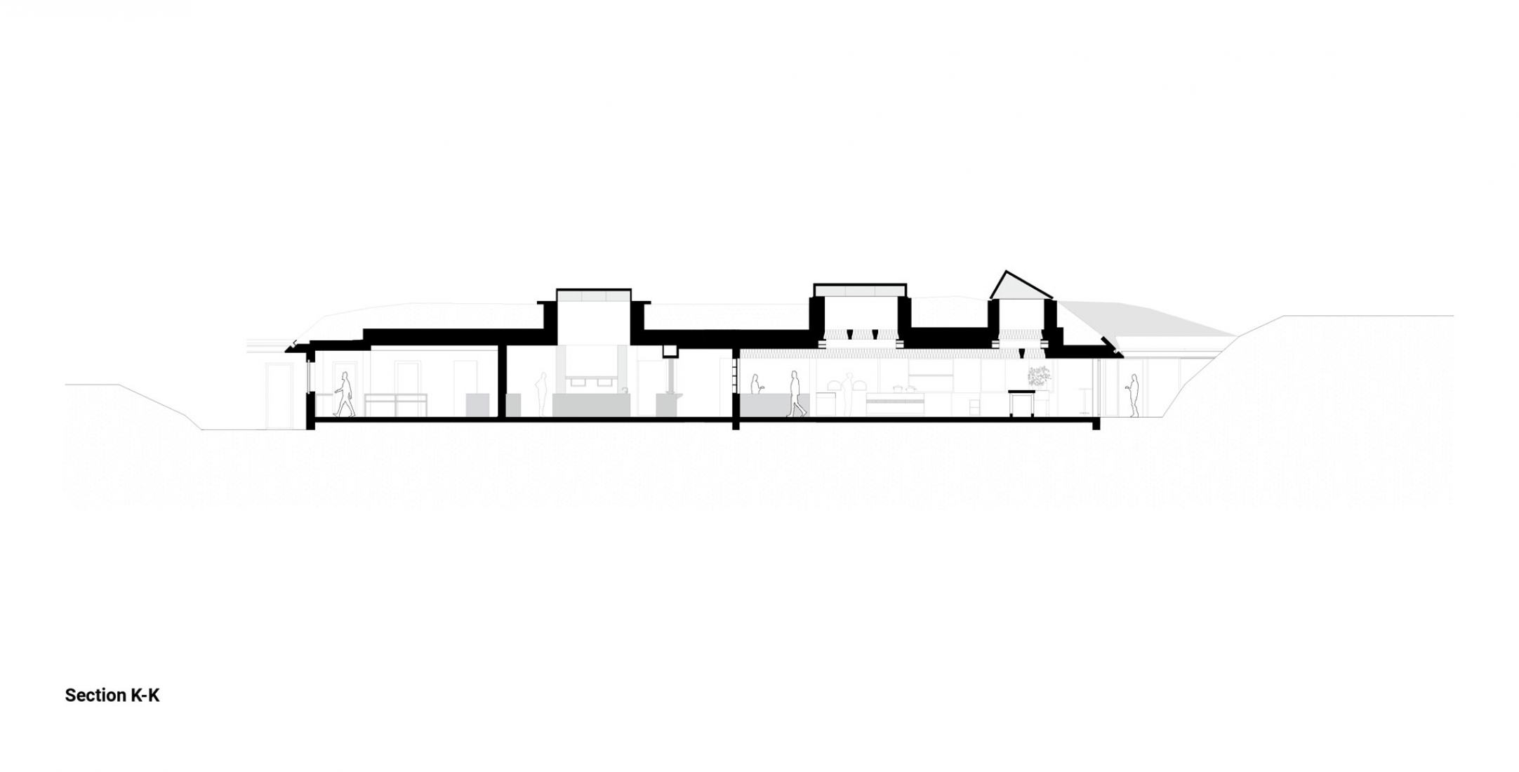 Sección. Restaurante Steirereck en el Pogusch por PPAG architects. Sección. Restaurante Steirereck en el Pogusch por PPAG architects.