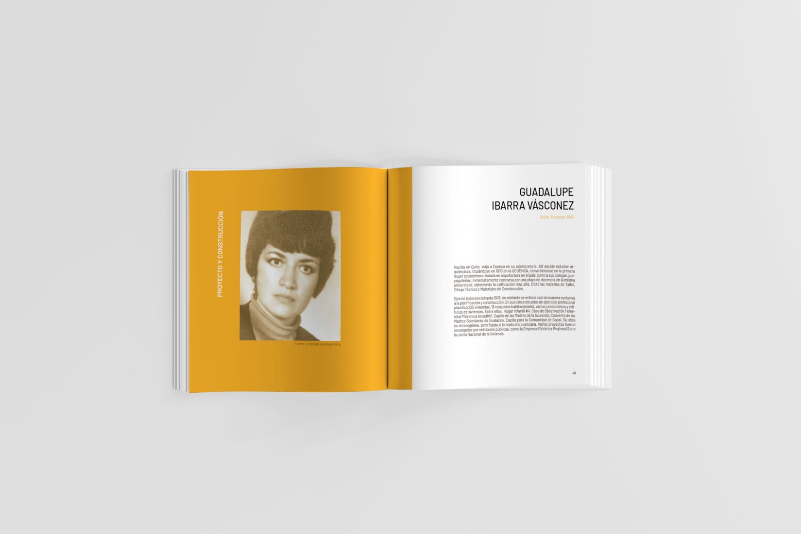 Interior pages. "Pioneras de la arquitectura ecuatoriana, 1930-1980 / Women Pioneers of Ecuadorian Architecture" by Rosero, Freire and Llorca Interior pages. "Pioneras de la arquitectura ecuatoriana, 1930-1980 / Women Pioneers of Ecuadorian Architecture" by Rosero, Freire and Llorca