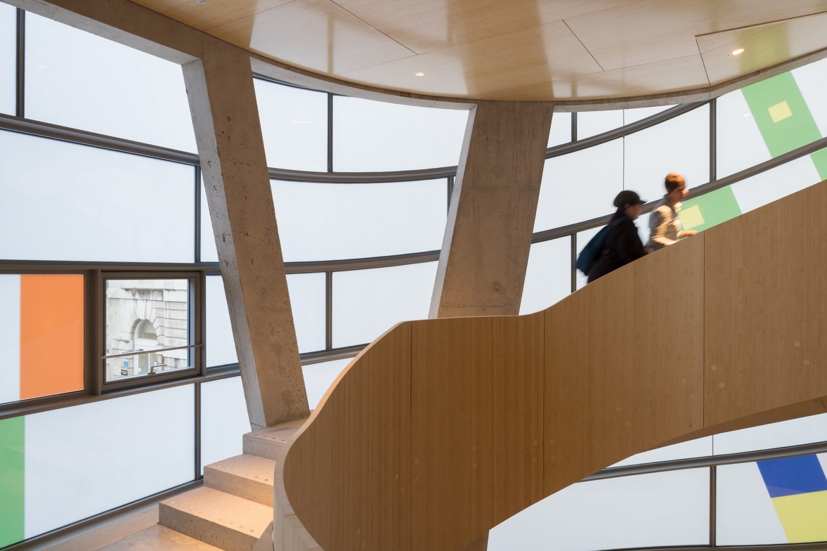 Sunset view. New Maggie's Centre by Steven Holl. Photograph © Iwan Baan