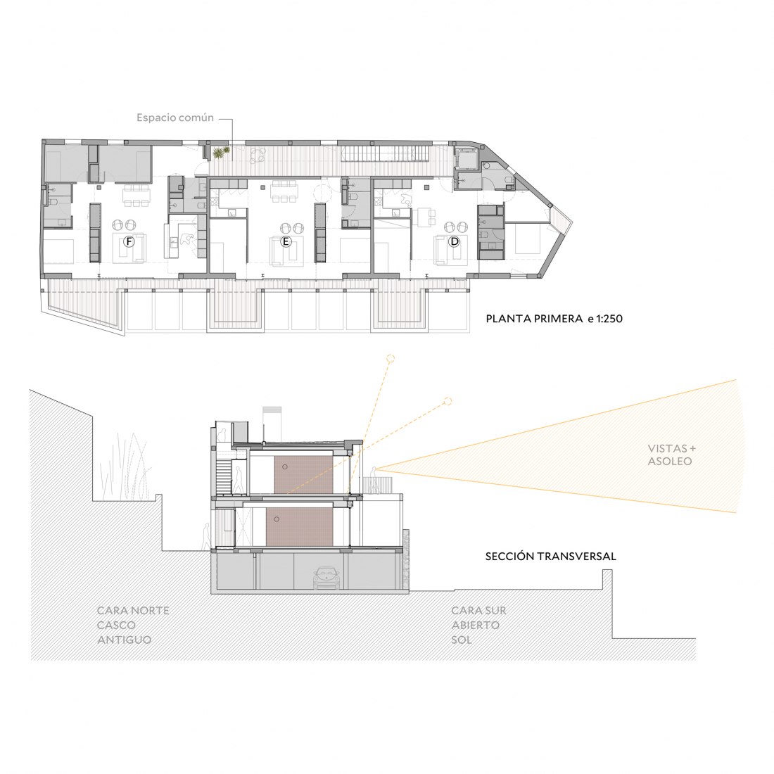 First floor plan. 6 houses in Cabrera de Mar by Twobo + Luis Twose First floor plan. 6 houses in Cabrera de Mar by Twobo + Luis Twose