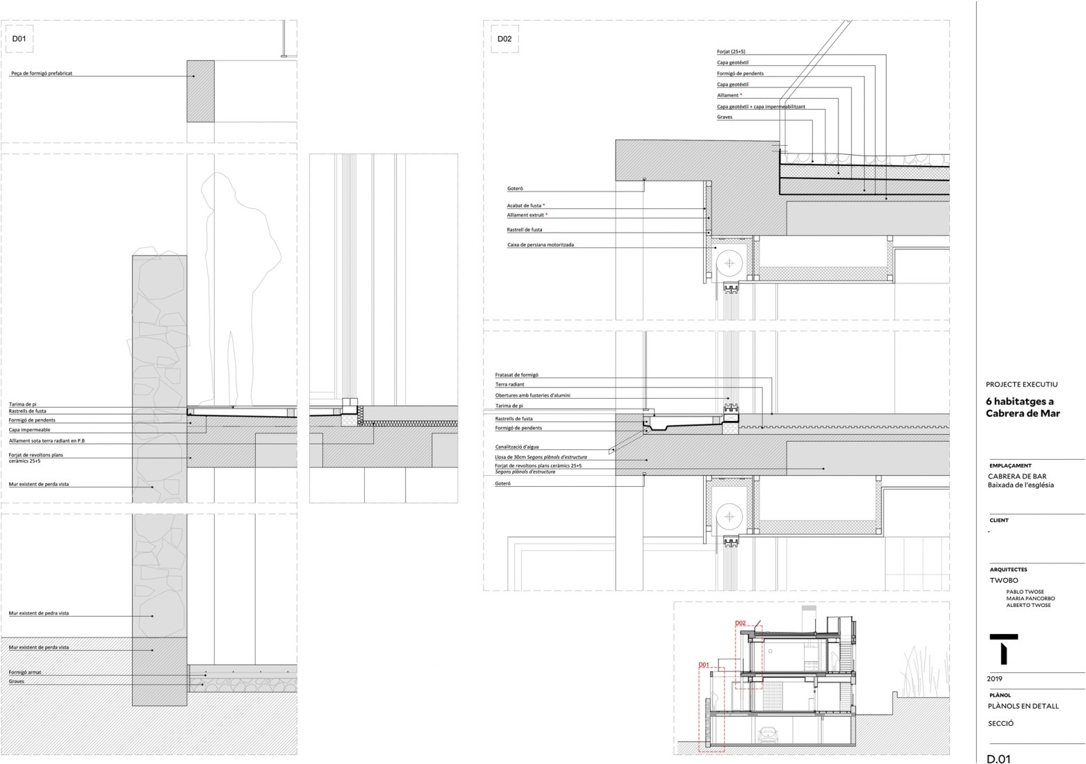 Detail. 6 houses in Cabrera de Mar by Twobo + Luis Twose Detail. 6 houses in Cabrera de Mar by Twobo + Luis Twose